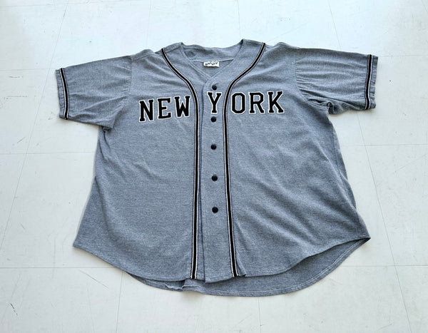 90s NY Yankees Spike Boyz Baseball Shirt XL Gray