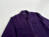 90s Polo Ralph Lauren 100%Rayon L/S Shirt S DeepPurple