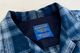 90s PENDLETON Shadow Plaid Board shirt L DeepBlue