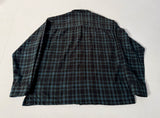 90s Pendleton Front Zip ShadowPlaid Jacket XL Green&Blue