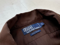 90s Polo Ralph Lauren Rayon Loop Shirt M DeepBrown