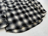 90s Pendleton Shadow Plaid Wool Shirt XL Black&White