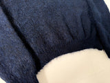 60s VanCort Panel Mohair Sweater M Navy