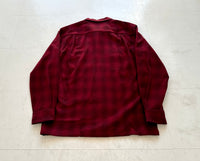 90s Deadstock Pendleton ShadowPlaid Board Shirt M Burgundy
