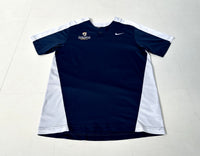 Used NIKE DRI-FIT Baseball Shirt M Navy