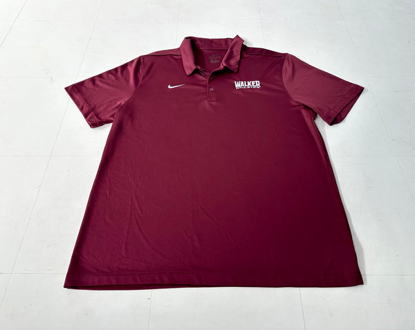 NIKE DRI-FIT Polo Shirt L Burgundy