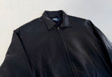 90s Polo Ralph Lauren Leather SwingTop jacket L Black