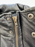 80s Eddie Bauer Leather Puffer Jacket L Black