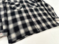 60s Woodchopper Shadow Plaid Loop Wool Shirt M Black&White