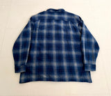 90s PENDLETON Shadow Plaid Board Shirt L Blue