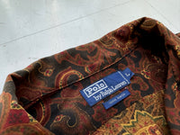 90s Polo Ralph Lauren Rayon Paisley L/S Loop Shirt L
