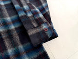 60s Pendleton Shadow Plaid Board Shirt L Gray