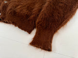 60s Pickering Mohair Cardigan XL DeepBrown