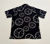 90s Polo Ralph Lauren Clock Rayon Loop shirt M Black