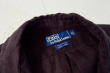 90s Polo Ralph Lauren WHITFIELD Linen L/S Shirt XL Black