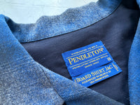 90s Pendleton ShadowPlaid board Shirt M Blue