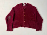 60s Rinaldo Mohair Cardigan L Burgundy