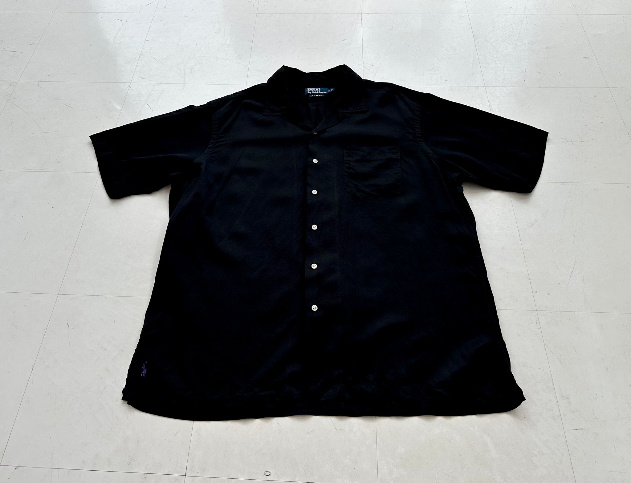 90s Polo Ralph Lauren CALDWELL Loop Shirt XL Black – NO BURCANCY