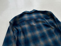 90s Pendleton Shadow Plaid Board Shirt M Blue&Turquoise