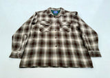 90s Pendleton Shadow Plaid Board Shirt L Shirt Brown&Khaki