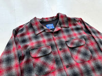 90s Pendleton Shadow Plaid Board Shirt XL Gray&Red