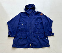 90s Polo Ralph Lauren Hooded Cotton Coat S RoyalBlue