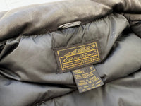 80s Eddie Bauer Leather Puffer Jacket L Black