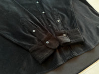 90s Polo Ralph Lauren ESTATE Velour L/S Shirt XL Black