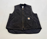 90s Carhartt Duck Vest XL Black