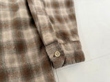 90s Pendleton Shadow Plaid Board Shirt M Brown&Ivory
