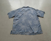 90s Polo Ralph Lauren CLAYTON Hawaiian Rayon Loop Shirt XL SkyBlue