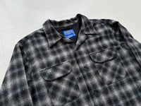 90s Pendleton Shadow Plaid Board Shirt M Black &Gray
