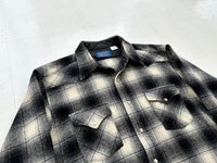 90s Pendleton Shadow Plaid Western Shirt L Black&White