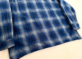 90s PENDLETON Shadow Plaid Board Shirt L Blue