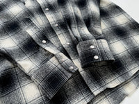 90s Pendleton Shadow Plaid Western Shirt L Black&White