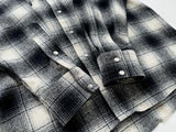 90s Pendleton Shadow Plaid Western Shirt L Black&White