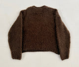 60s Alps Mohair Crewneck Sweater M DeepBrown