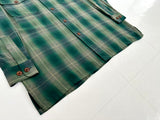 90s Polo Country Rayon ShadowPlaid L/S Shirt M green