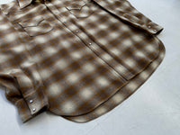 60s Pendleton Shadow Plaid Western Shirt XL