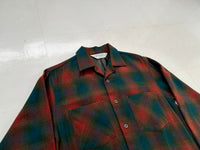 60s DutchMaid Shadow Plaid Loop Wool Shirt L Multi