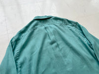 90s Polo Ralph Lauren CALDWELL Linen Loop Shirt L TiffanyBlue