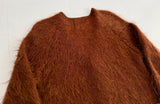 50s FRUIT LOOM Mohair Cardigan M DeepBrown