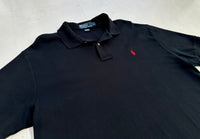 90s Polo Ralph Lauren 100%Cotton Polo Shirt L Black