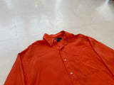 90s Polo Ralph Lauren LOWELL SPORT Linen L/S Shirt M HermesOrange
