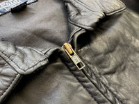 90s Polo Ralph Lauren Leather Swing Top Jacket XL Black