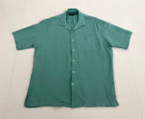 90s Polo Ralph Lauren CALDWELL Linen Loop Shirt L Turquoise