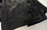 90s Polo Ralph Lauren Double Breasted Leather Coat L Black