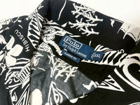 90s Polo Ralph Lauren Black Hawaiian Shirt XXL