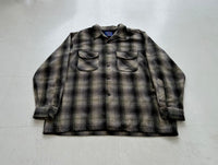 90s Pendleton Shadow Plaid Board Shirt XL Ivory&Khaki