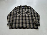 90s Pendleton Shadow Plaid Board Shirt XL Ivory&Khaki